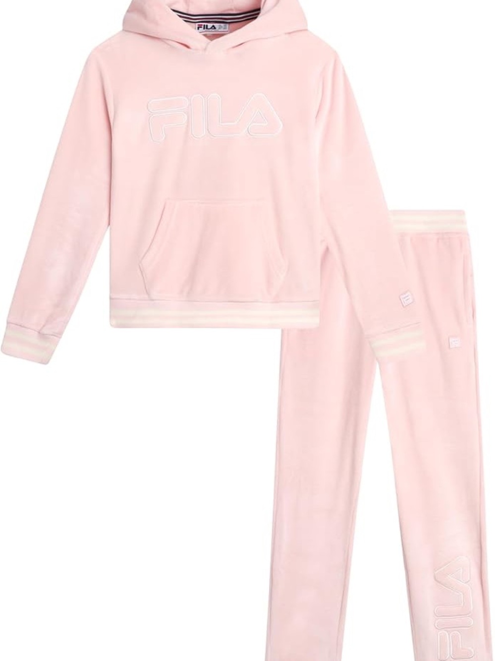 🆕Fila toddler Light Pink Hooded sweats  Set